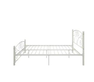 Queen Size Unique Flower Sturdy System Metal Bed Frame With Headboard And Footboard