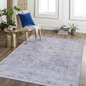 5x8 Area Rugs for Dining Room Rug, Washable Rug, Low-Pile, Non-Slip, Non-Shedding, Foldable, Kid & Pet Friendly - Area Rugs for living room, bedroom