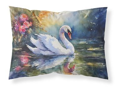 Swan Standard Pillowcase Lightweight Super Soft Easy Care Decorative Artwork Pillowcase, Standard (Default: Default)